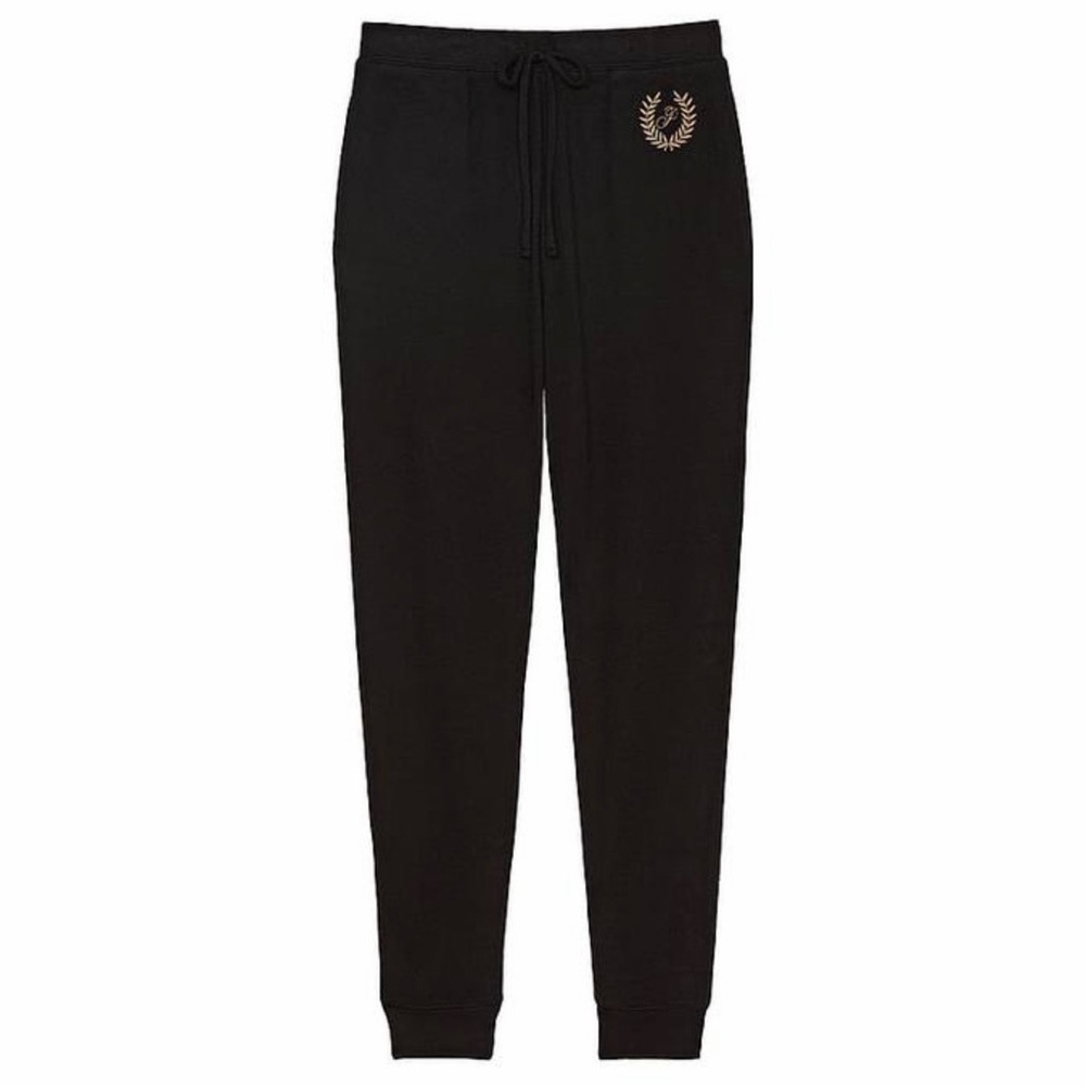 🆕 PINK Victoria’s Secret Cozy Jogger Sleep Pants NWT Black Logo Women’s Size XS - Picture 4 of 14